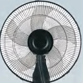 Close-up of the reinforced radial fan guard